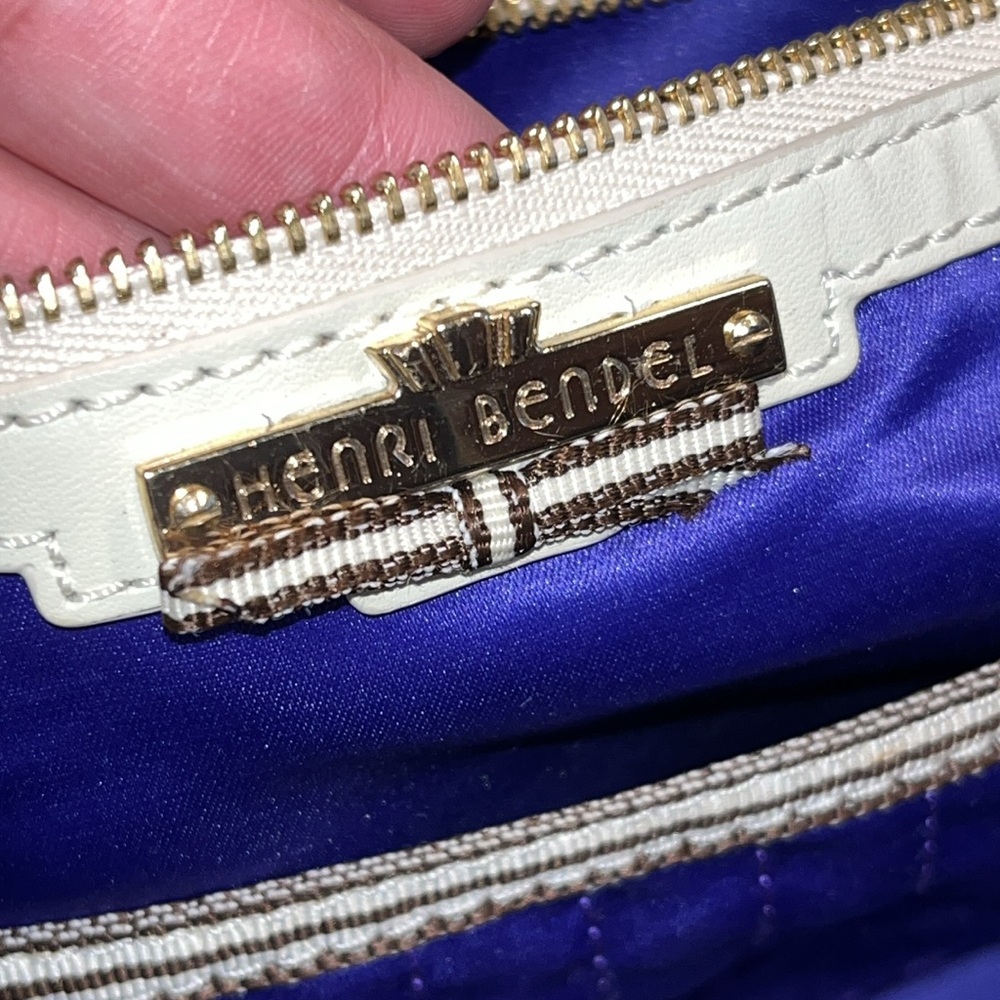 EUC Henri Bendel Gun Metal Silver Shoulder Bag with Metallic Accents - Picture 10 of 16